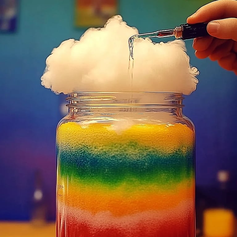 How to Make a Magical Rainbow Rain Cloud Science Experiment