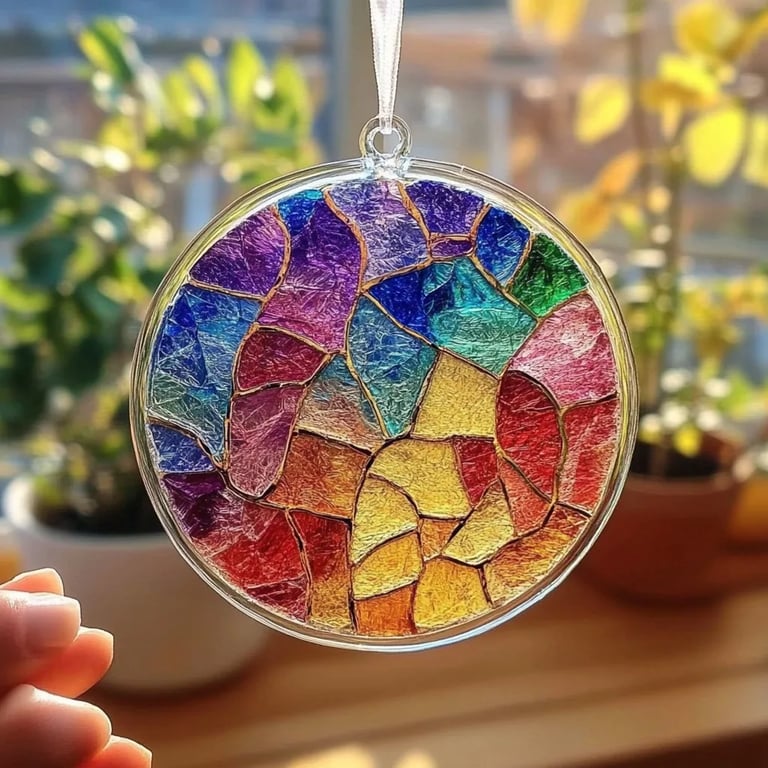 How to Make a Clear Glue Mosaic Suncatcher Craft: A Step-by-Step Guide