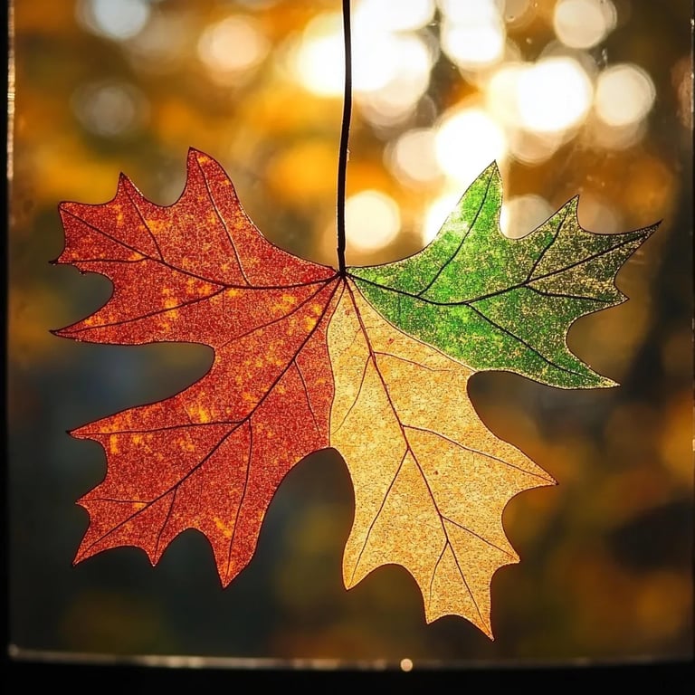 Glowing Fall Leaf Suncatcher: An Incredible Ultimate Craft with 5 Steps